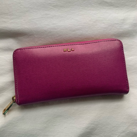 Purple Lauren Ralph Lauren long zip wallet - Picture 1 of 8